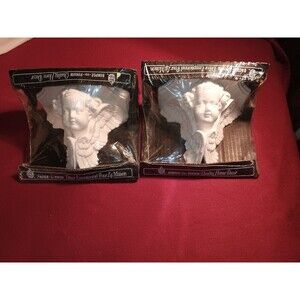 Pair Of Wee Crafts Ceramic Bisque Ready to Paint Cherubs Wall Brackets WC-477